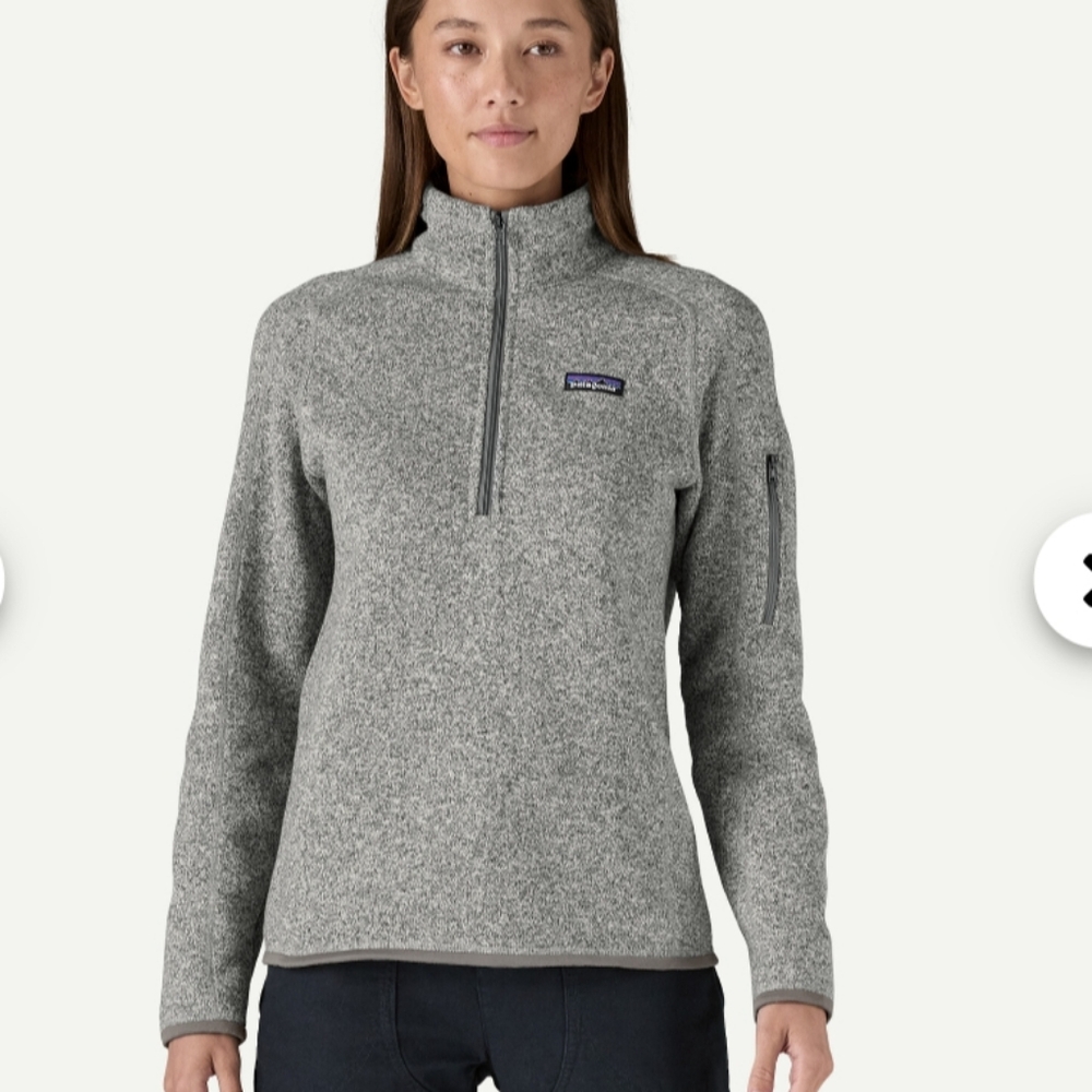 Patagonia Better Sweater 1/4 Zip Fleece Pullover Stonewash Heather Grey Size L